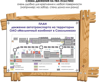 Схема движения (тип c, 1х1 метр, пластик) - Охрана труда на строительных площадках - Схемы движения - Магазин охраны труда ИЗО Стиль