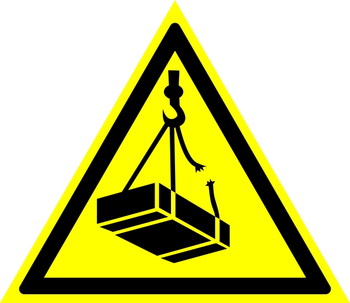 W06 опасно! возможно падение груза (пленка, 500х500 мм) - Охрана труда на строительных площадках - Знаки безопасности - Магазин охраны труда ИЗО Стиль