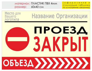 Информационный щит "объезд справа" (пластик, 60х40 см) t13 - Охрана труда на строительных площадках - Информационные щиты - Магазин охраны труда ИЗО Стиль